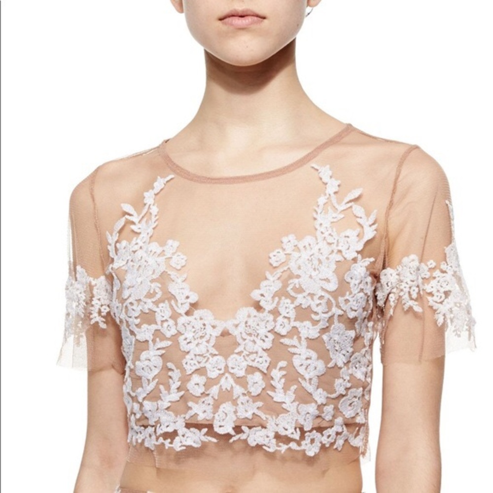 For Love and Lemons Luau Mesh Crop Top